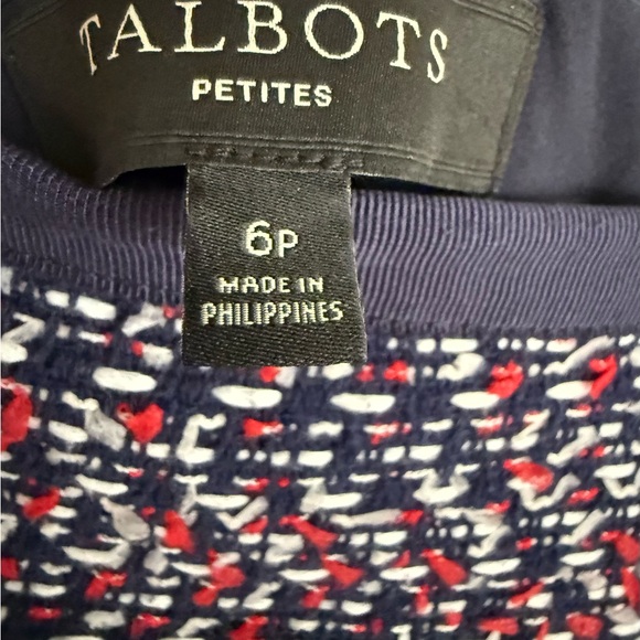Talbots Tweed Skirt Size 6P Red, White, and Blue - Picture 2 of 4